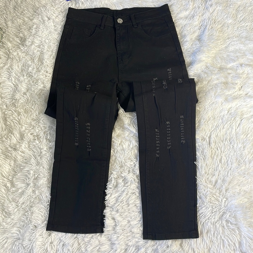 ROMWE NWT Skinny Black Denim Size 28